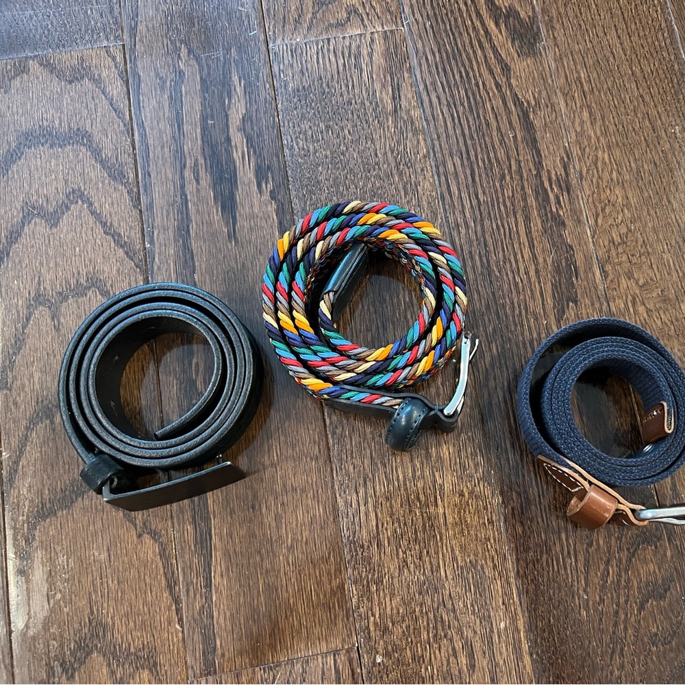 Men’s Belt Lot - Andersons, J.Crew and Club Monaco